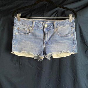 AE Denim Light Wash Cutoff Shorts